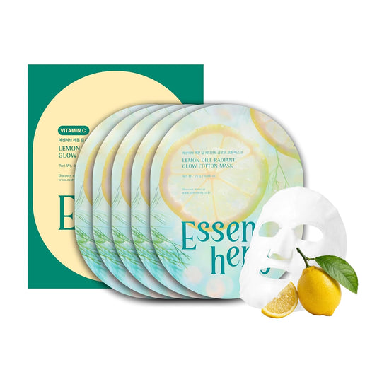 Lemon Dill Rdiant Glow Sheet Mask – Niacinamide, TXA (5 Count)